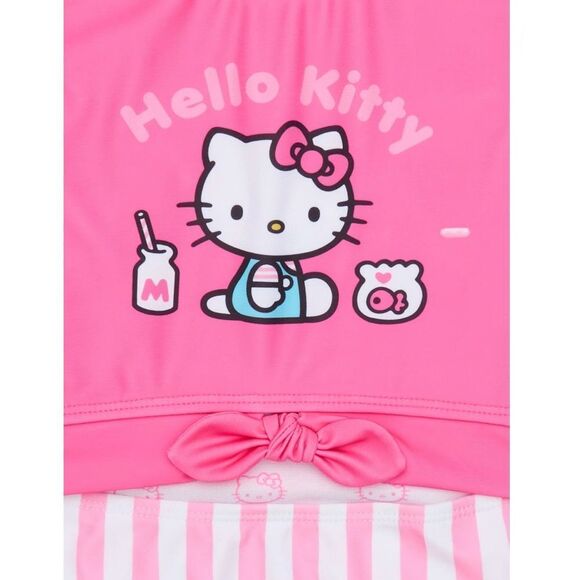 Hello Kitty Sanrio One-Piece Swimsuit Bathing Suit with UPF 50+, Size M 7/8 - Picture 6 of 7